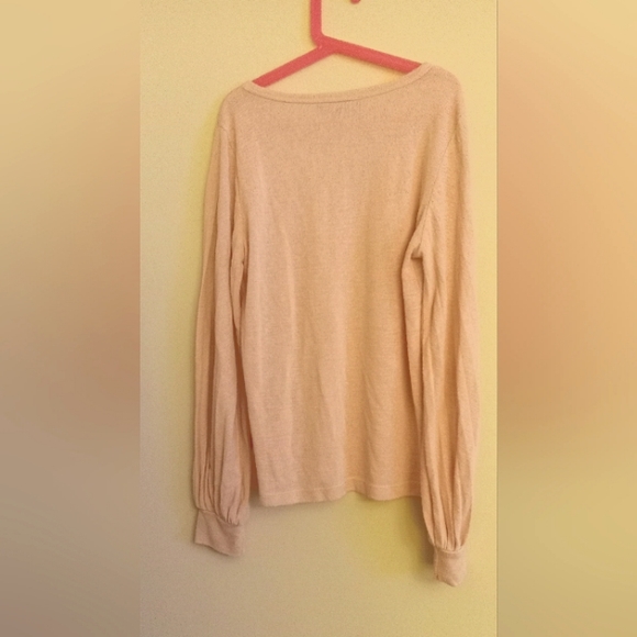 Anthropology Sanctuary pink puff sleeve top - Picture 3 of 5